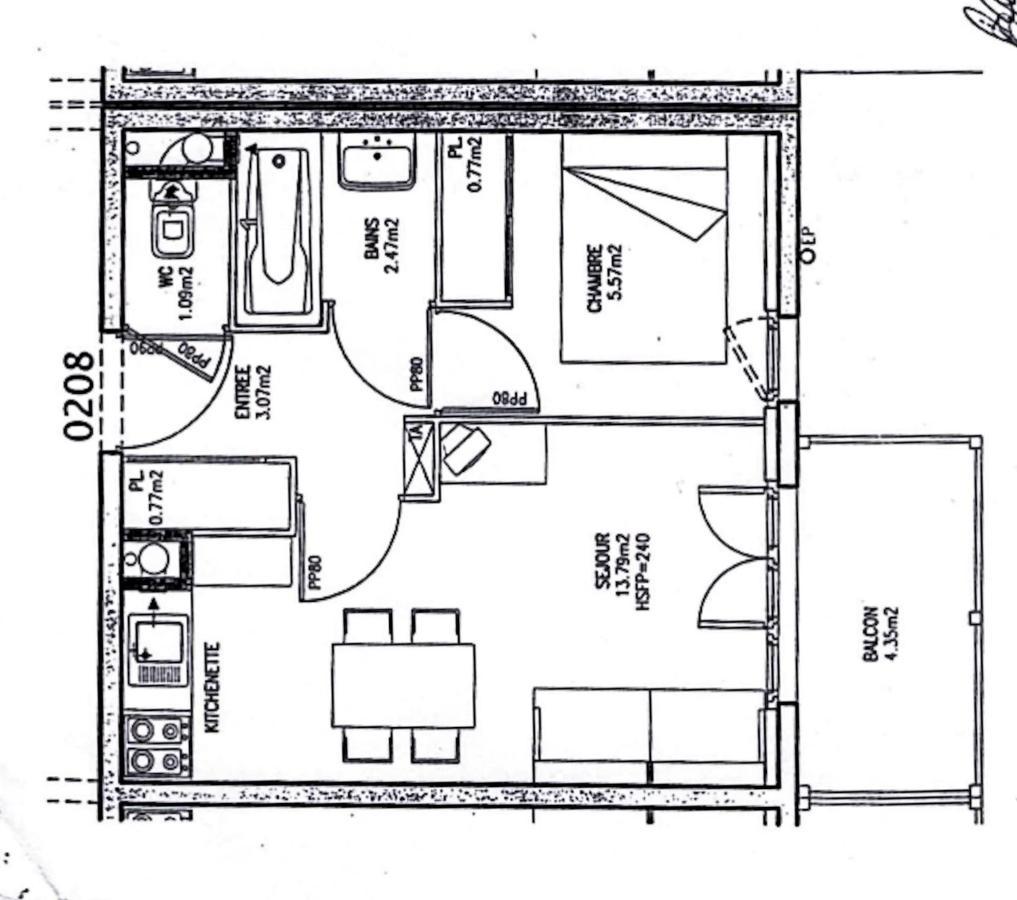 Appartement 2/4 Pers, Residence 4* Les Hauts De Valmeinier, Centre Station Luaran gambar